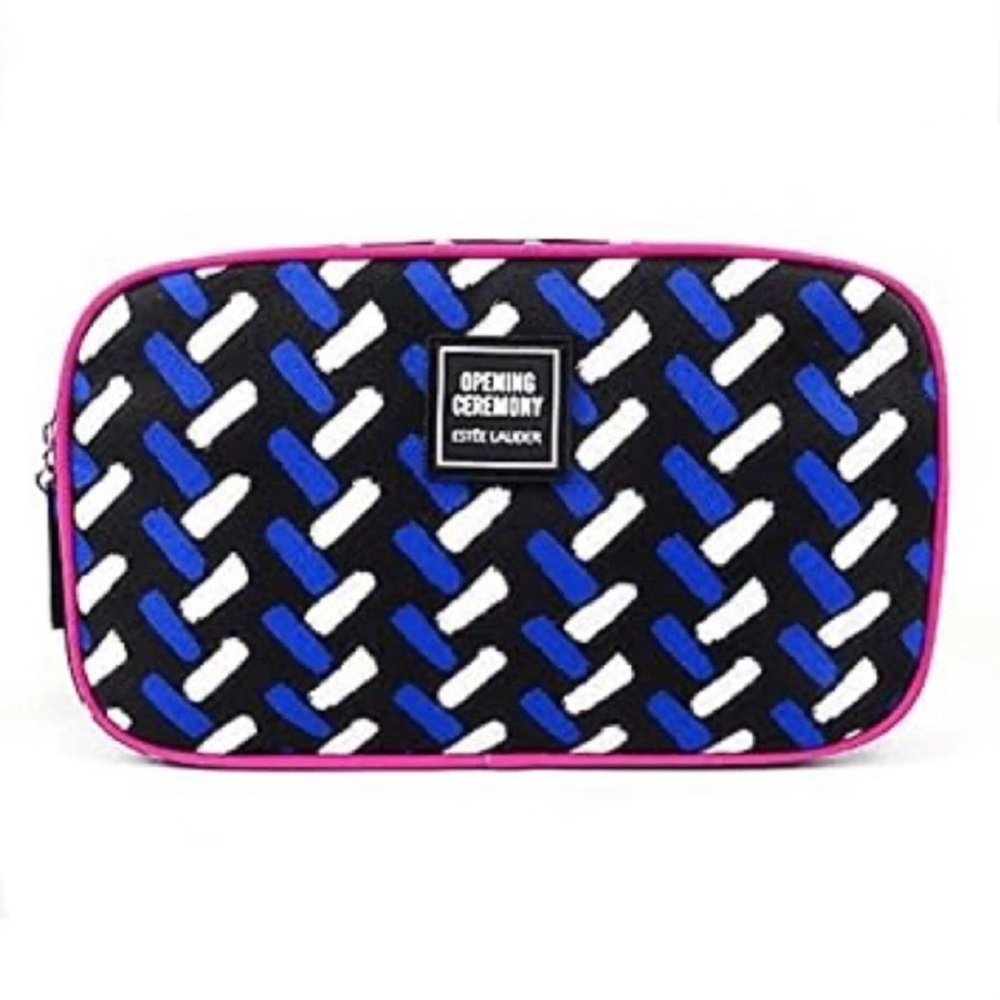 Opening Ceremony x Estée Lauder Zip Pouch Makeup Bag Blue Black White Pink